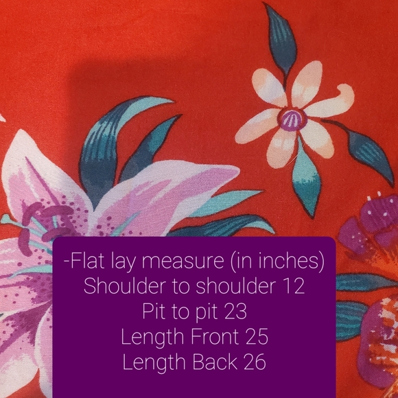 ❗gone❗Old Navy Tropical Hibiscus Flower Print Tank Red - Picture 7 of 7